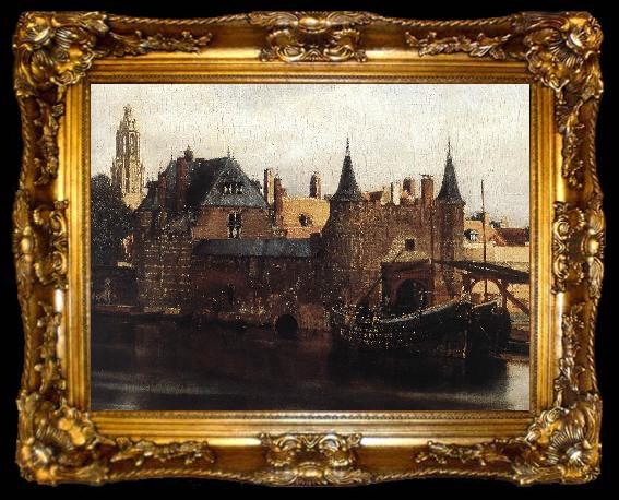 framed  VERMEER VAN DELFT, Jan View of Delft (detail) et, ta009-2